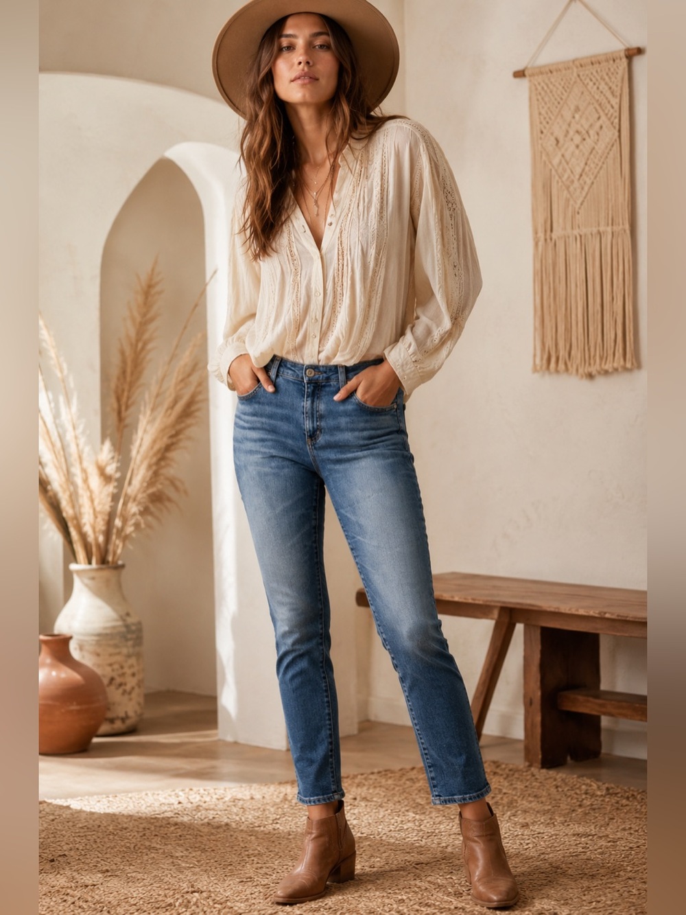 AG Adriano Goldschmied Prima Mid-Rise Cigarette Ankle Jeans – Light Wash Denim
